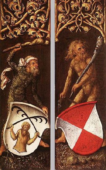 Sylvan Men with Heraldic Shields, Albrecht Durer